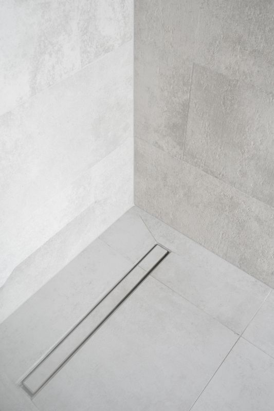 Sleek Shower with Linear Drain